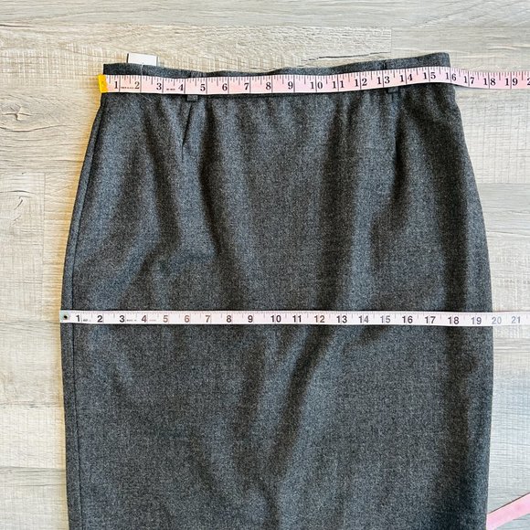 Vintage 80s Escada by Margaretha Ley Grey Pure Wool Pencil Skirt (size 4) - Picture 9 of 12